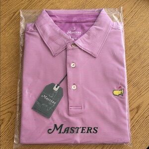 Masters Pink Striped Men's Polo Shirt